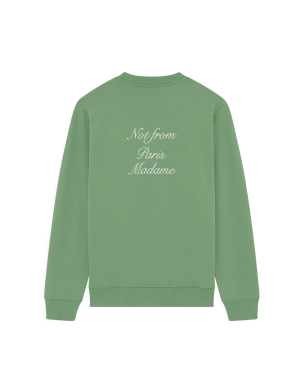 DRÔLE DE MONSIEUR Sweatshirt Slogan Calligraphy - Light Green