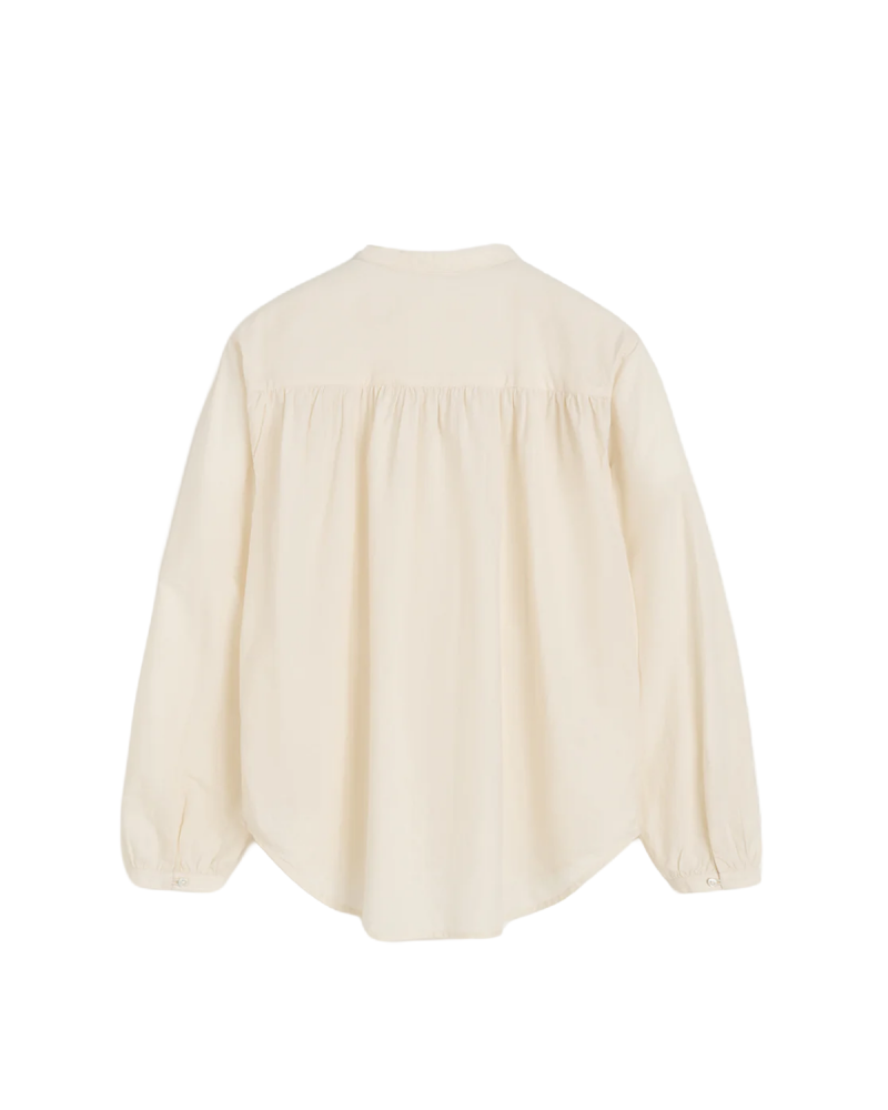 AIAYU Bibs Shirt Cotton - Pure Ecru