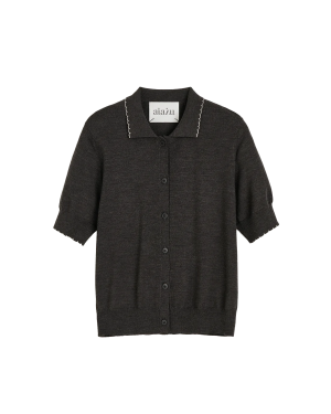 AIAYU Disha Cardigan - Dark Brown Mel