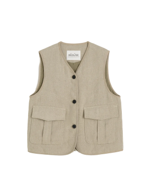 AIAYU Vest Heavy Linen - Pure Natural
