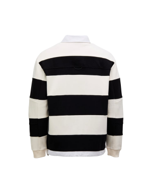 CESAR Hornsea Rugby Polo - Off White Stripes