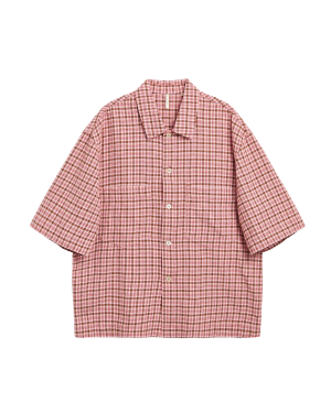 SUNFLOWER Adam Overshirt - Pink Check