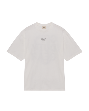 HALO Graphic Boxy T-shirt - Marshmallow/Silver