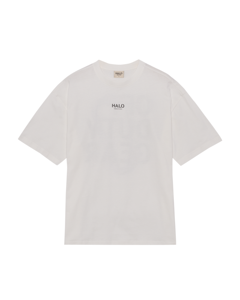 HALO Graphic Boxy T-shirt - Marshmallow/Silver