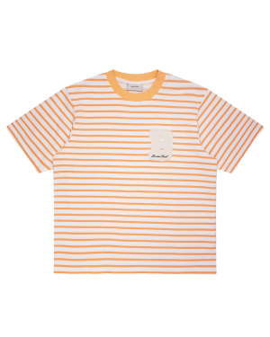 BRAMS FRUIT Varsity Striped T-shirt - Orange