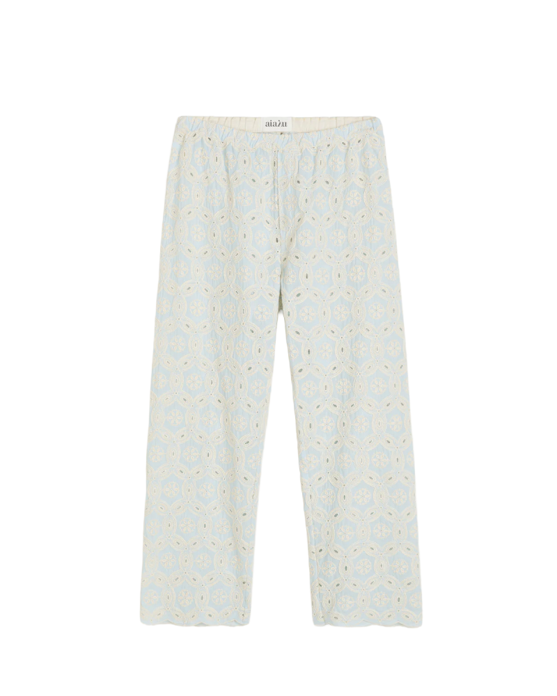 AIAYU Ava Pant Embroidery - Blue Eyes