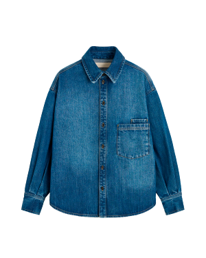 AIAYU Casy Shirt Denim - Worn Blue