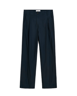 AIAYU Billy Pant Zip Poplin - Black Navy