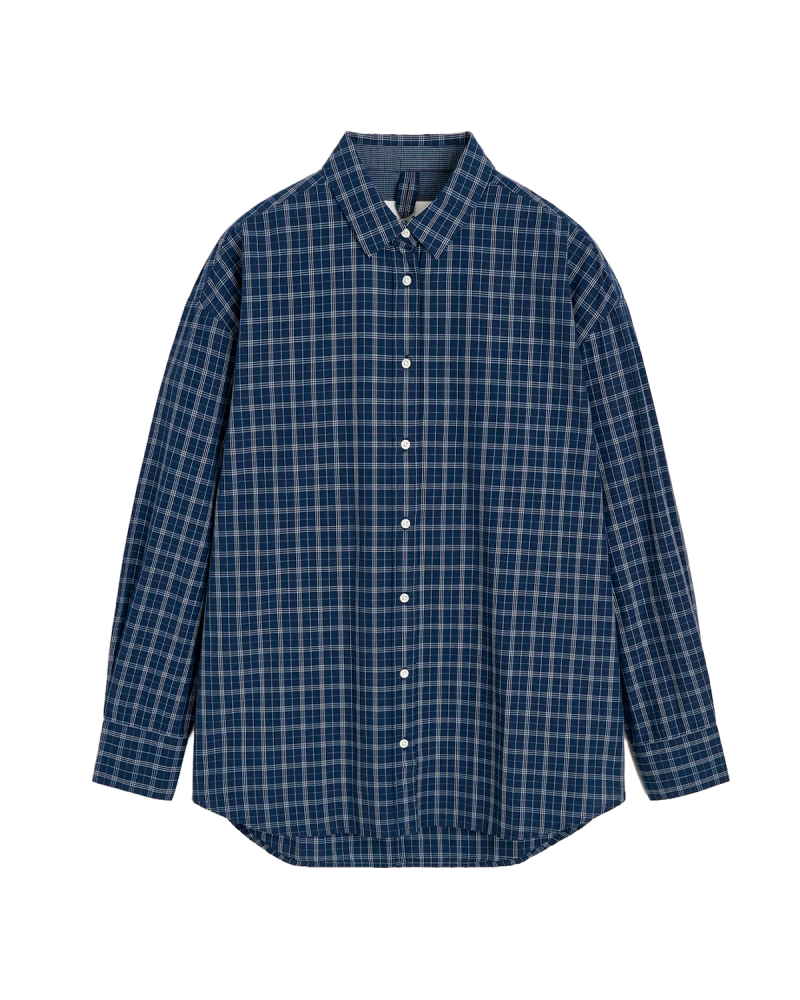 AIAYU Shirt Check - Mix Navy