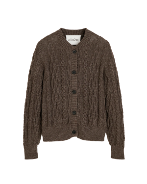 AIAYU Pala Cardigan - Pure Smokey Brown