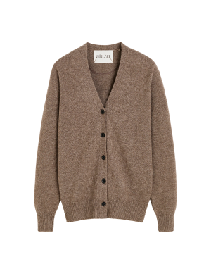AIAYU Alexa Cardigan - Pure Light Brown.