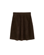 AIAYU Estelle Skirt Short Corduroy - Smokey Brown