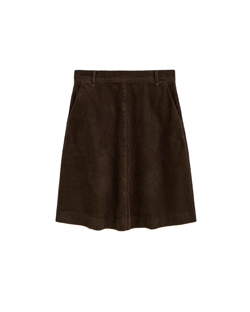 Tegnebræt 1 AIAYU Estelle Skirt Short Corduroy - Smokey Brown