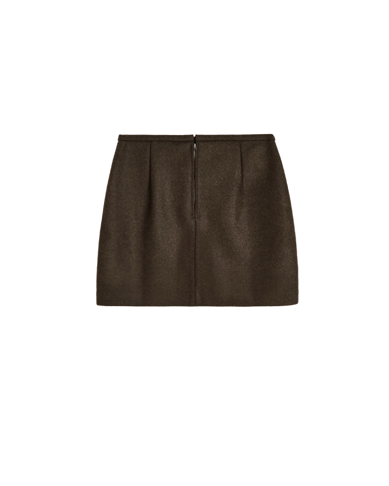 AIAYU Mini Skirt Loden- Pure Dark Brown