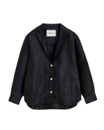 AIAYU Makya Shirt Silk – Black Navy
