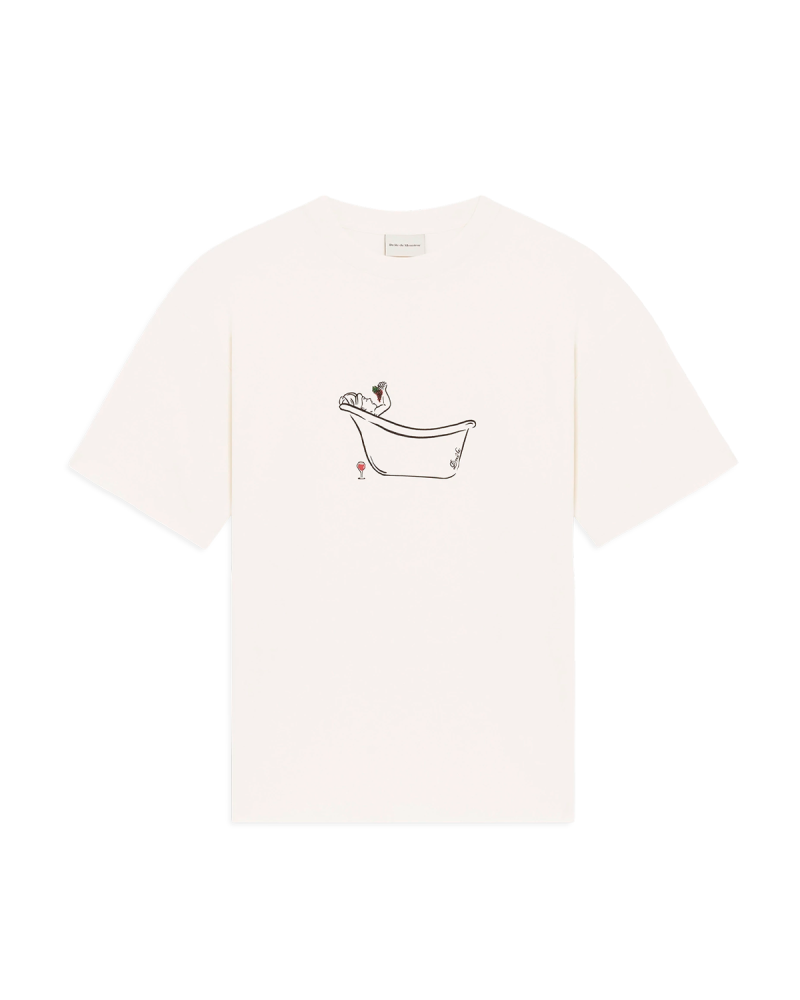 DRÔLE DE MONSIEUR Wine Bath T-shirt - Off White