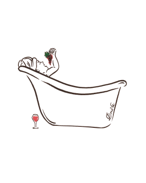 DRÔLE DE MONSIEUR Wine Bath T-shirt - Off White