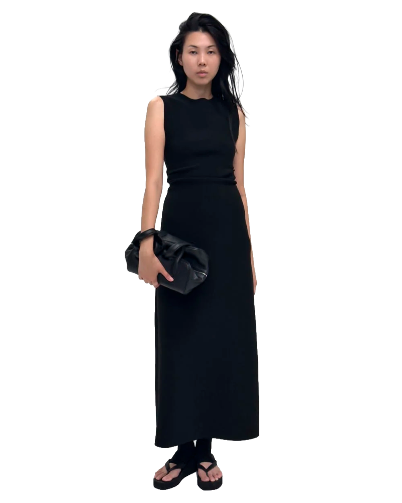 BIRROT Lay2 Drape Dress - Anthracite