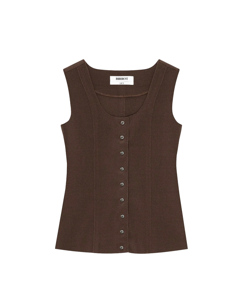 BIRROT Lay3 Fitted Vest - Cocoa Brown