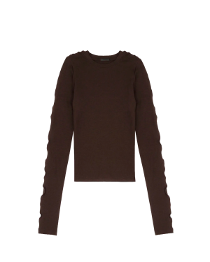 Birrot Line Top - Dark Brown