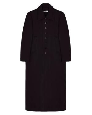 Birrot Single Wool Coat - Black