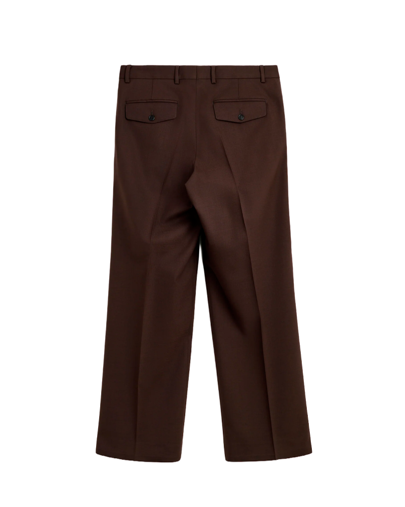 SUNFLOWER Wide Pleated Trousers - Brown