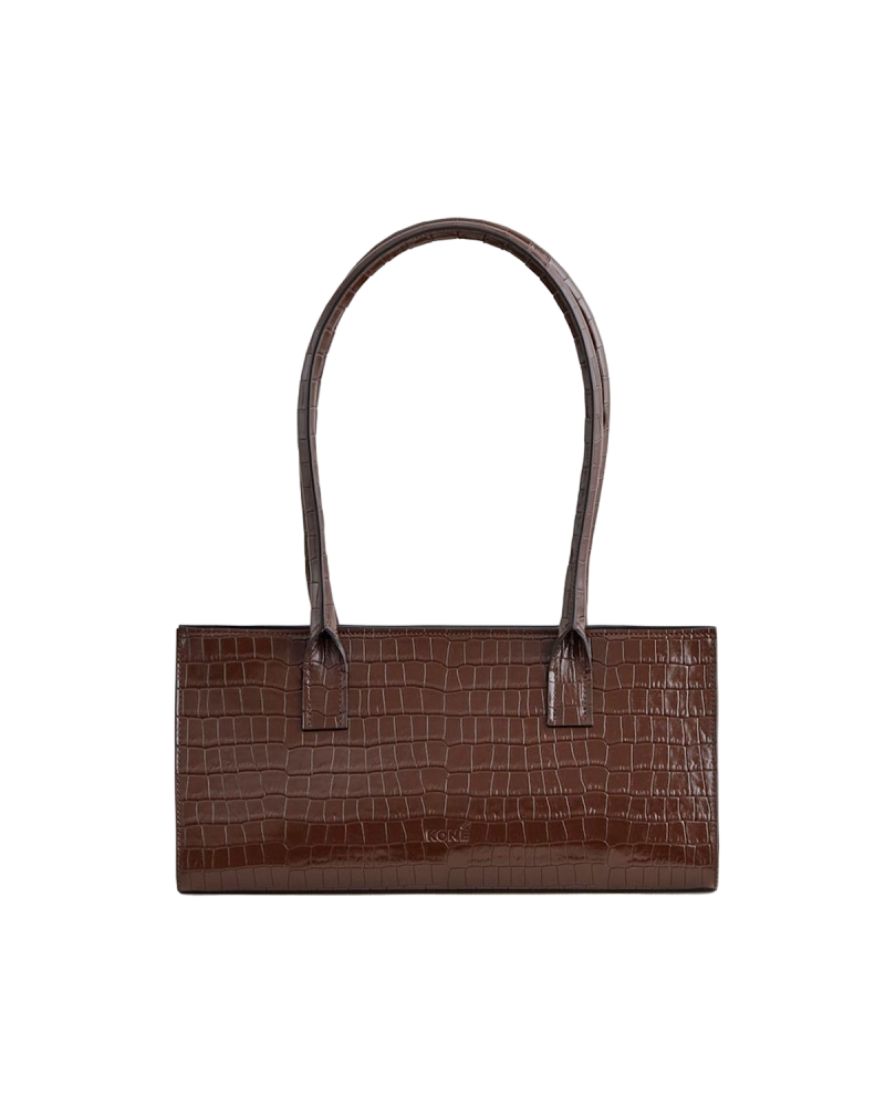 KONÉ Ketty Bag - Dark Brown Croco