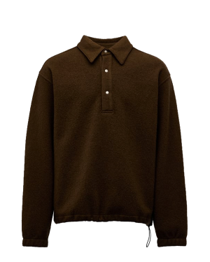 CESAR Oakdale Boiled Wool Shirt - Brown