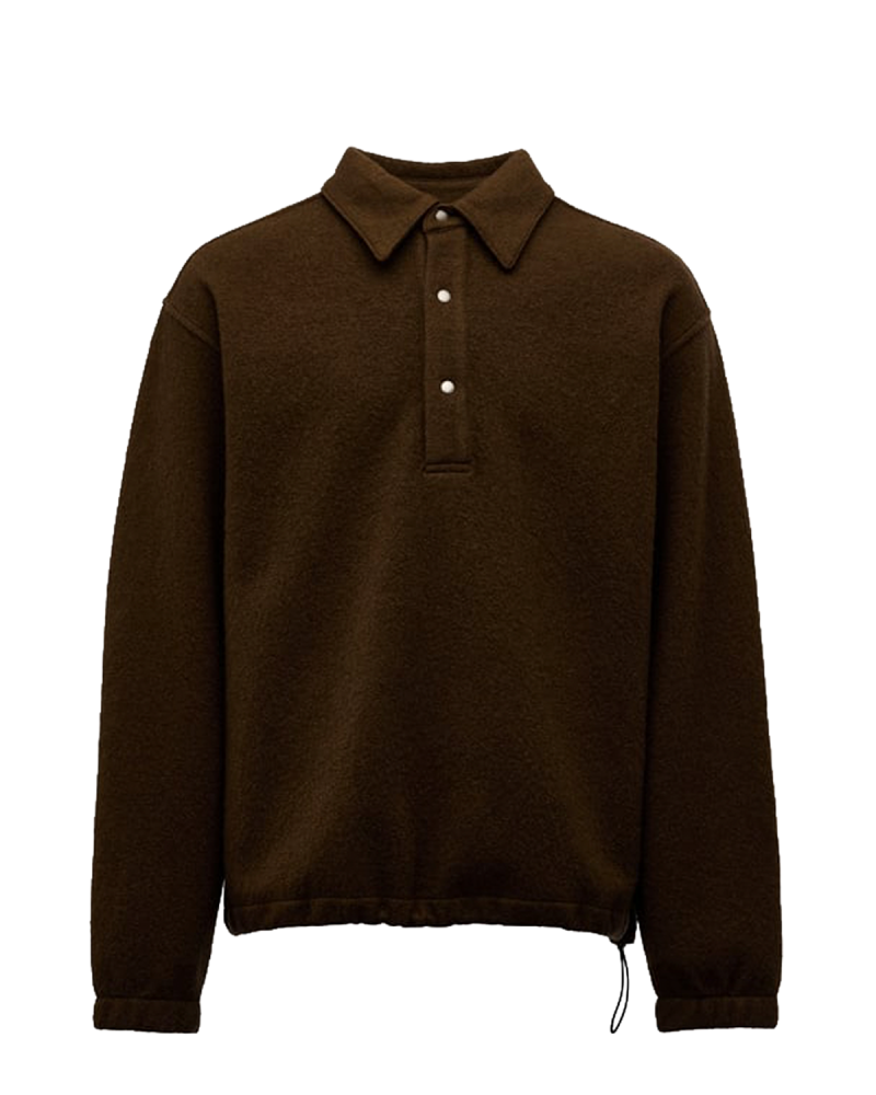 Tegnebræt 1 CESAR Oakdale Boiled Wool Shirt - Brown