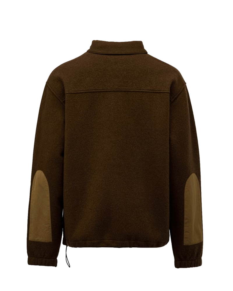 CESAR Oakdale Boiled Wool Shirt - Brown