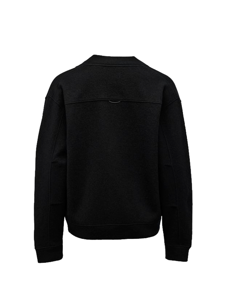 CESAR Seaham Boiled Wool Cardigan - Black