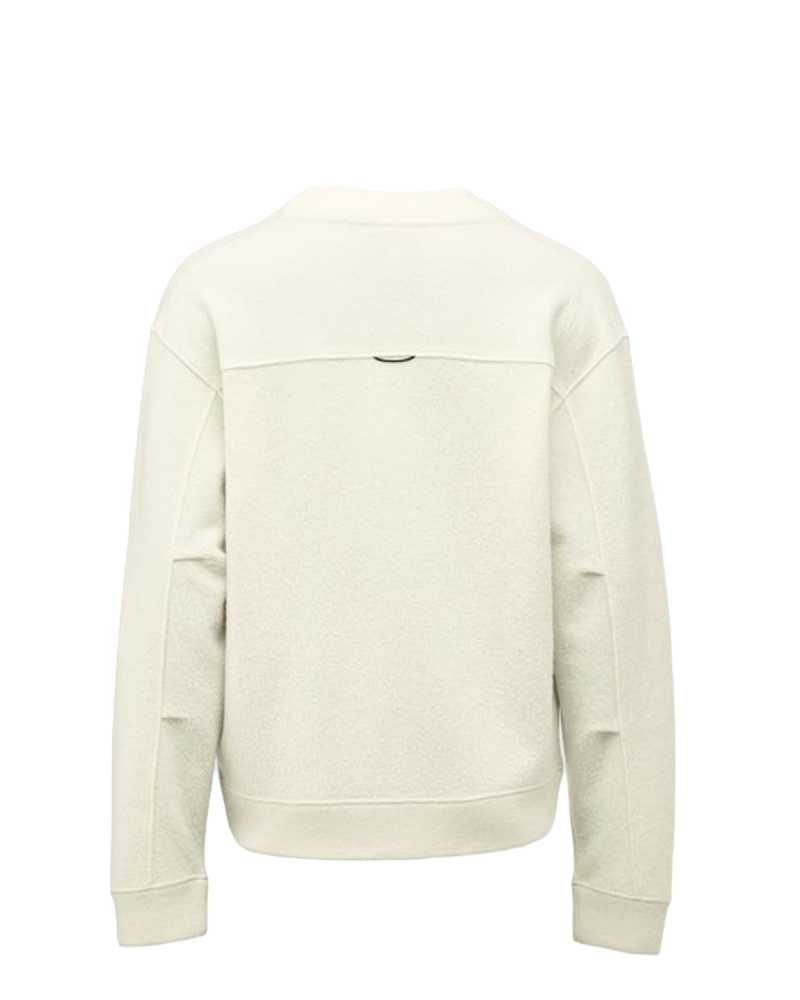 CESAR Seaham Boiled Wool Cardigan - Off White