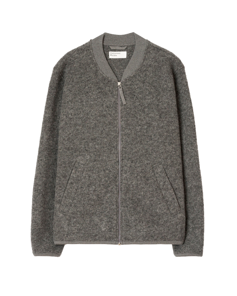 UNIVERSAL WORKS Zip Bomber - Grey Marl