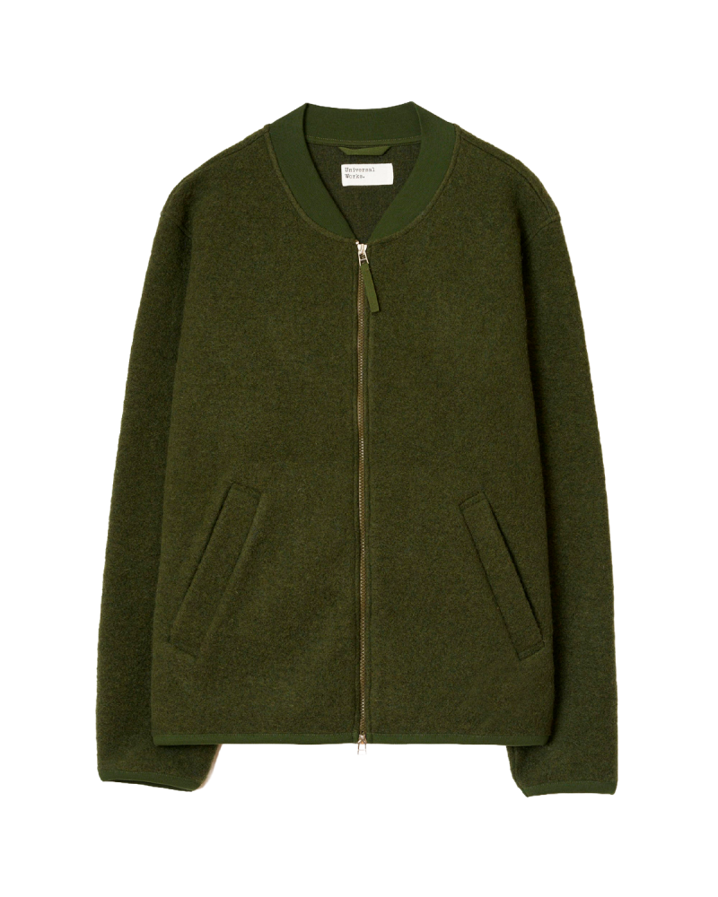 Universal Works Zip Bomber - Olive