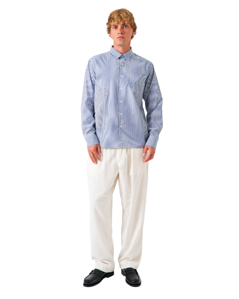 UNIVERSAL WORKS Patched Shirt - Navy