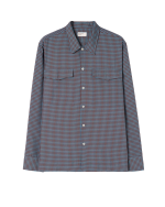UNIVERSAL WORKS Attendant Shirt - Blue/Brown