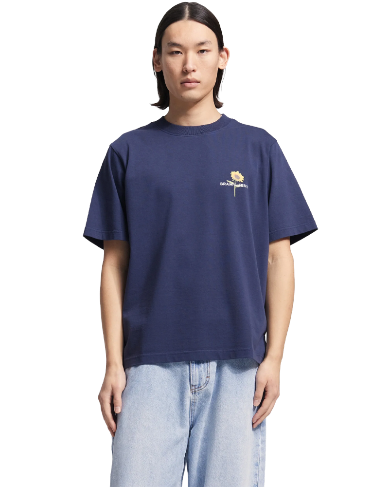 BRAMS FRUIT Sunflower T-shirt - Midnight Blue
