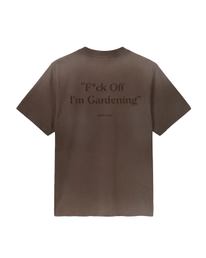 BRAM´S FRUIT Distressed Gardening T-shirt - Brown