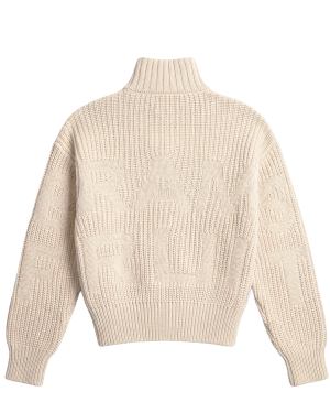 BRAM´S FRUIT Fisherman Quarter Zip Knit - Beige